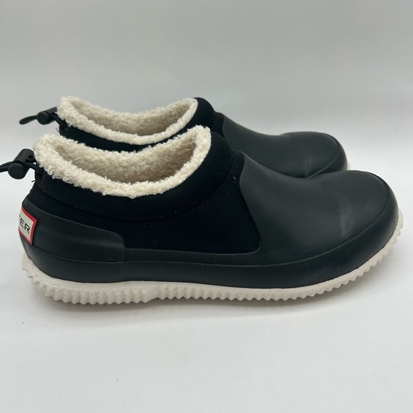 Hunter Shoes - HUNTER Original Sherpa Slip-On Shoe Black Women's Size 6 Clog Bootie waterproof